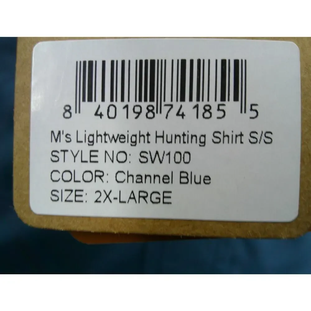 Duck Camp‎ Shirt Mens 2XL Channel Blue Lightweight Hunting Short Sleeve Outdoor - Picture 6 of 9